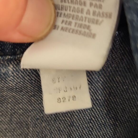 LIZ CLAIBORNE Lizwear Jeans Denim 3/4 Sleeve Collared Long Maxi Dress Petite 2 - Picture 5 of 12